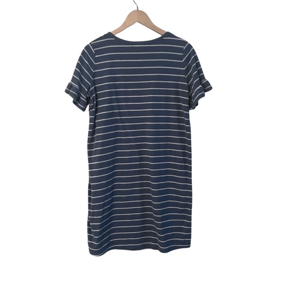 Simply Southern Women’s Blue and White Striped Short Sleeve Dress Size M - Picture 2 of 3
